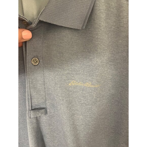 Eddie Bauer FreeDry Blue Polo Shirt Short Sleeve Lightweight Moisture-Wicking - Picture 4 of 8